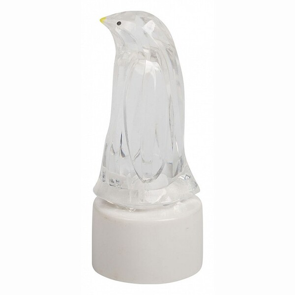 Птица световая 9 см Пингвин Кристалл 501-052